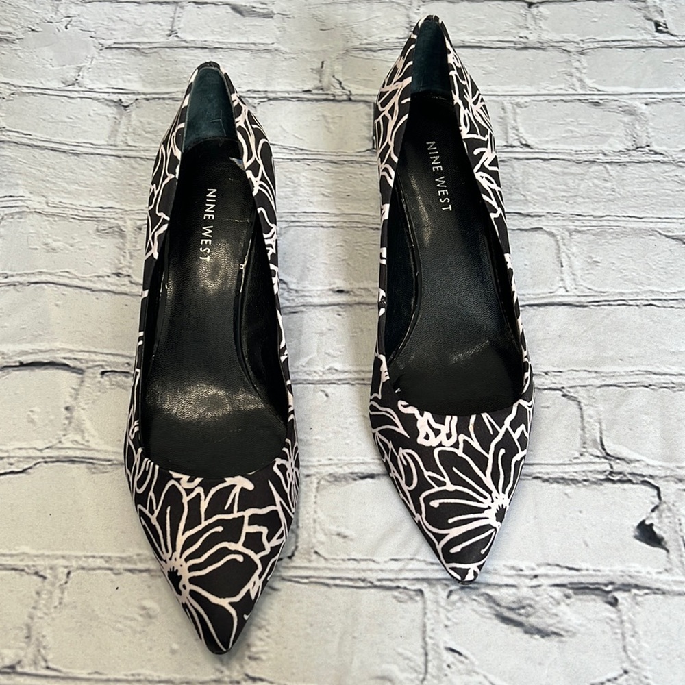 Nine West floral heels